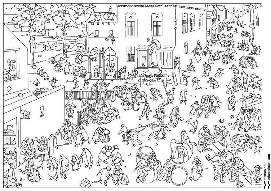 Coloring page pieter brueghel