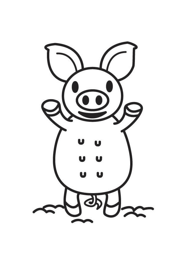 Coloring page piglet