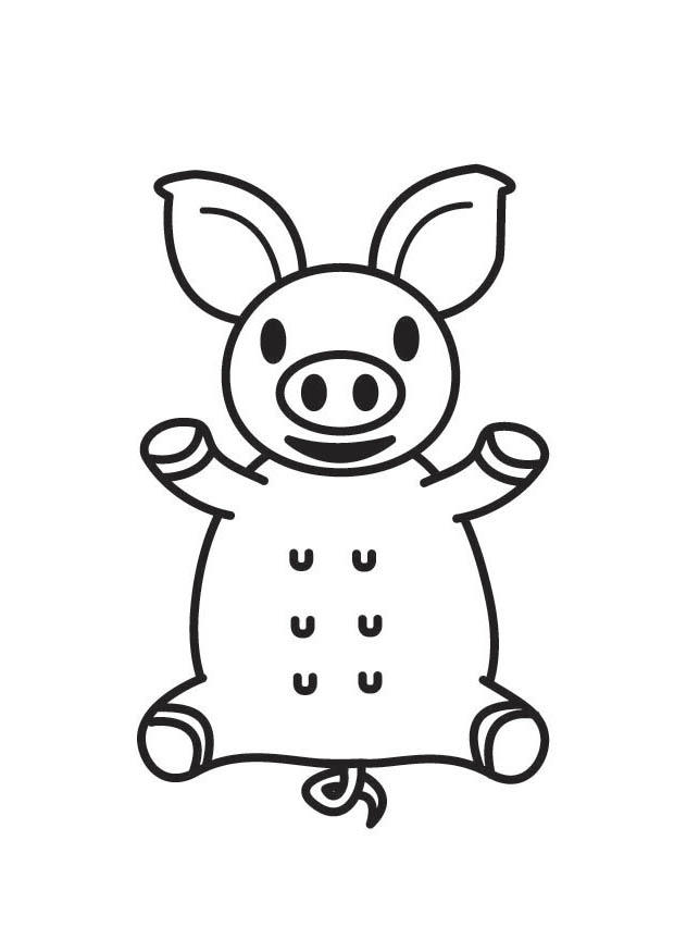 Coloring page piglet