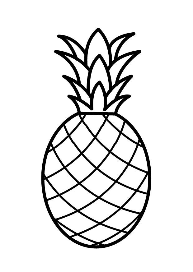 Coloring page pineapple