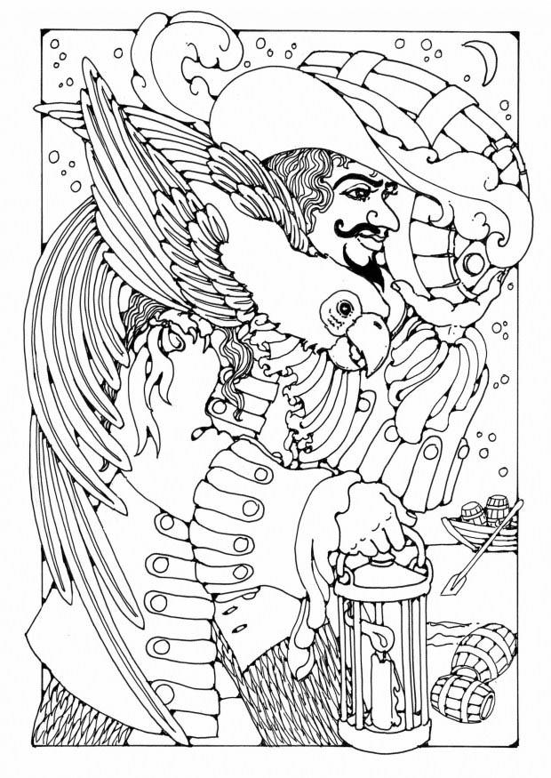 Coloring page pirate - smuggler