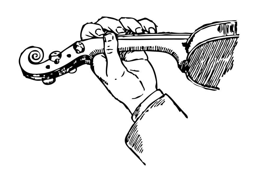 Coloring page play violin