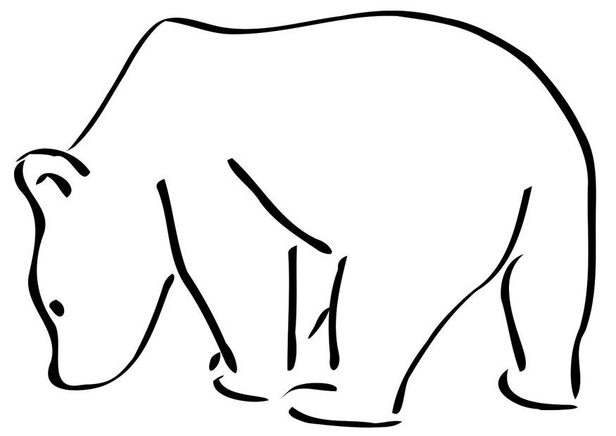 Coloring page polar bear