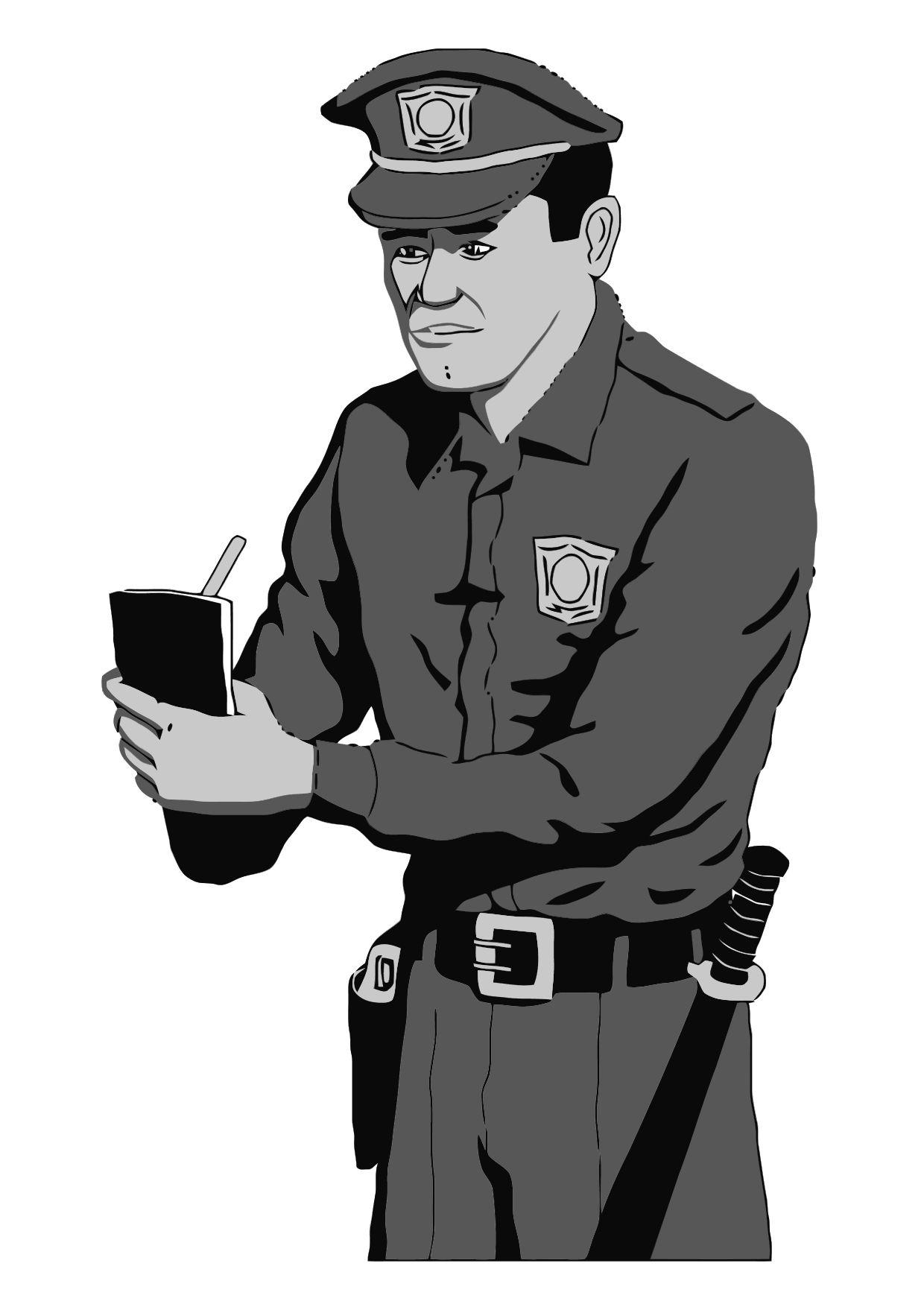 Coloring page police