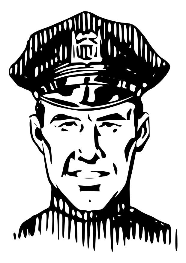 Coloring page police