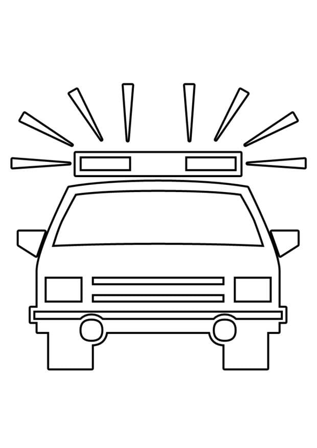 Coloring page police car