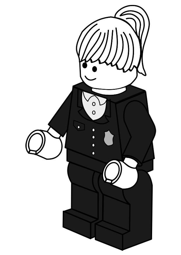 Coloring page police officer