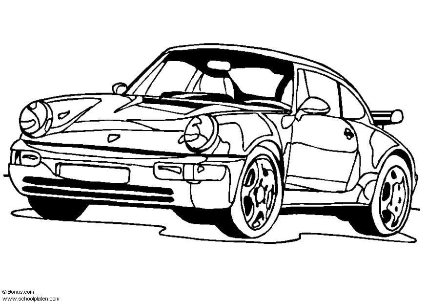 Coloring page porsche 911 turbo