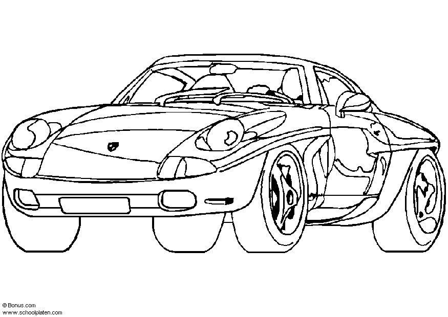 Coloring page porsche showcar