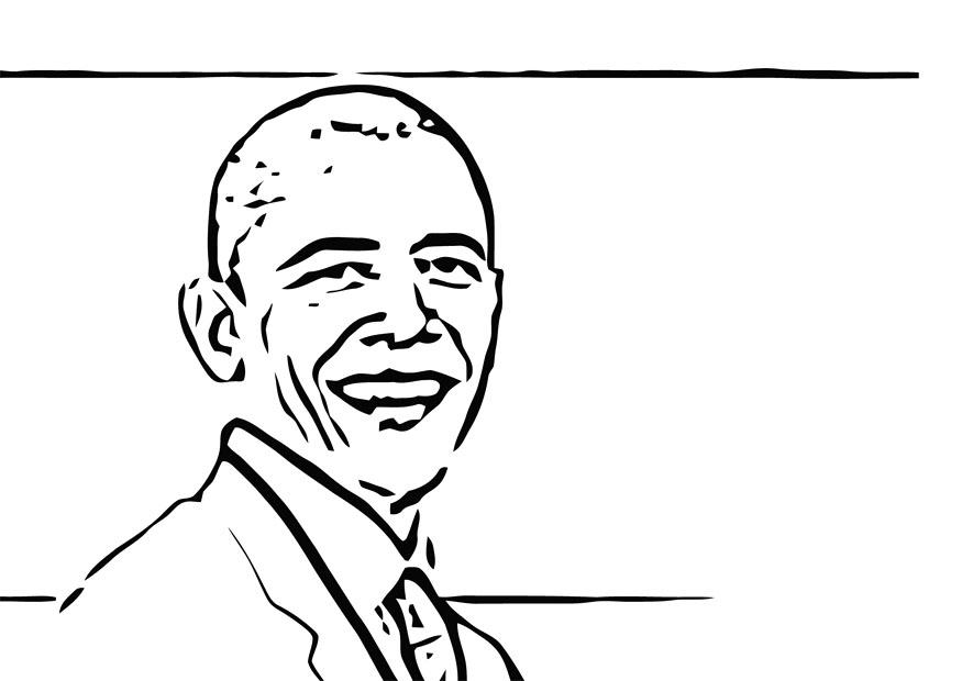 Coloring page president barack obama