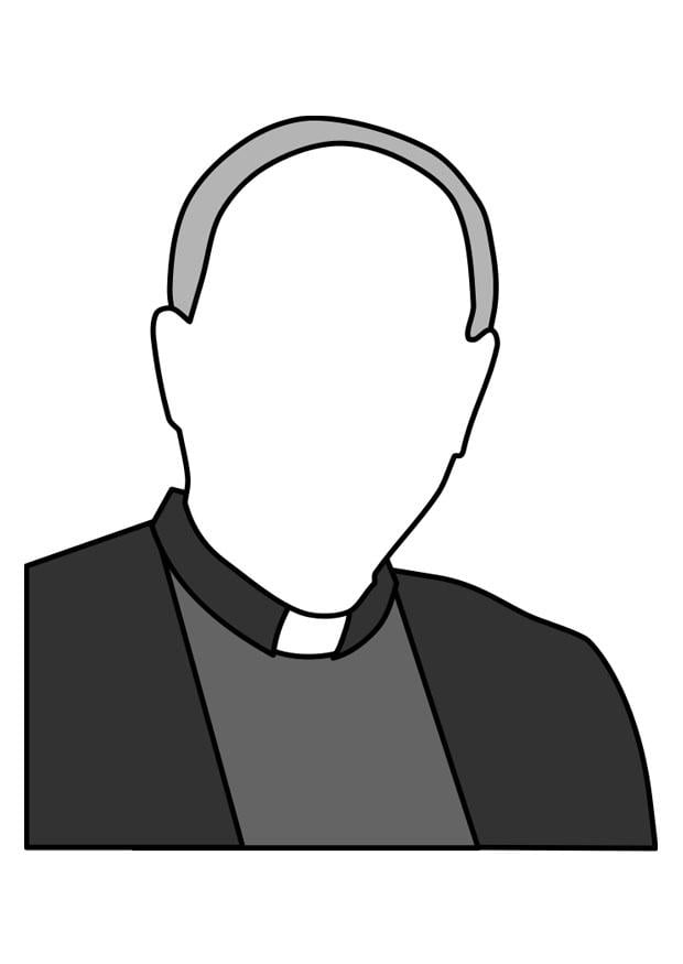 Coloring page priest