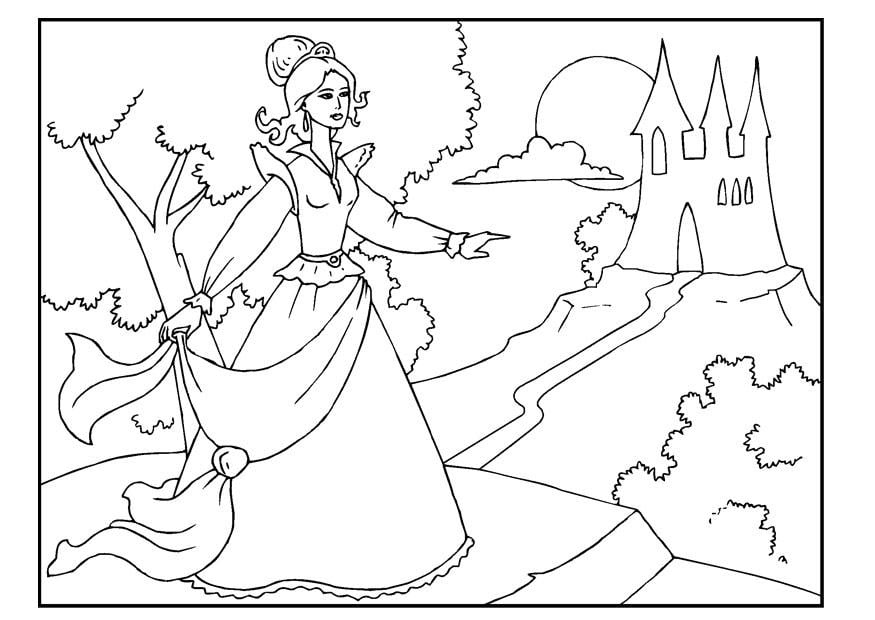 Coloring page princess