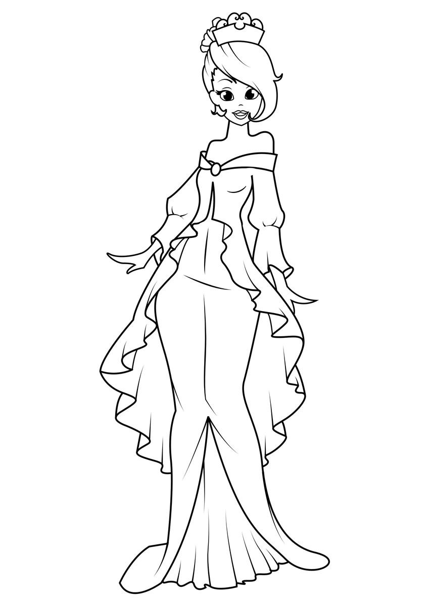 Coloring page princess