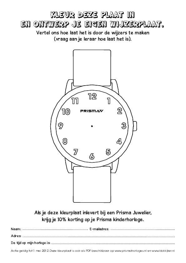 Coloring page prisma watch