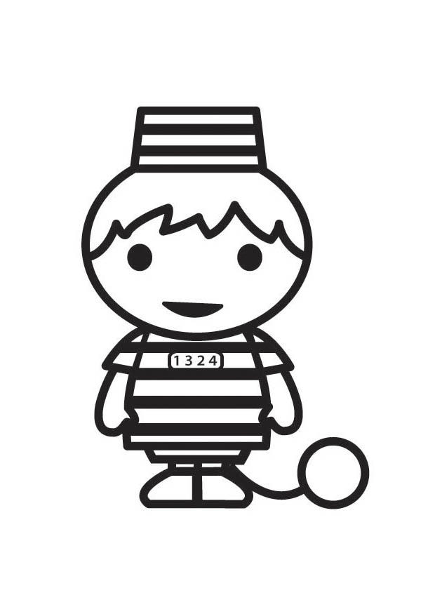 Coloring page prisoner