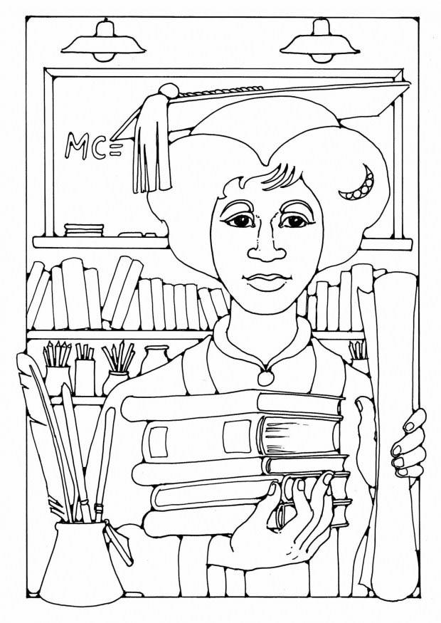 Coloring page professor