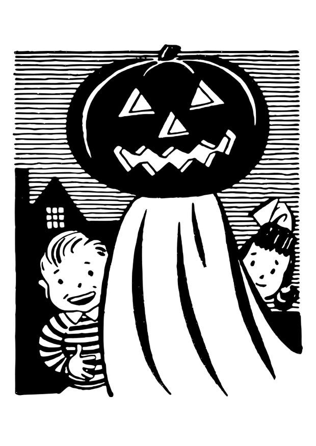 Coloring page pumpkin