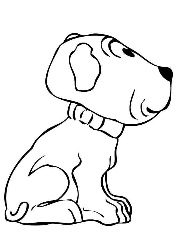 Coloring page puppy