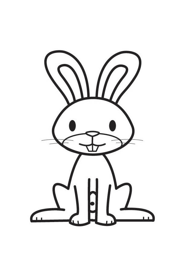 Coloring page rabbit