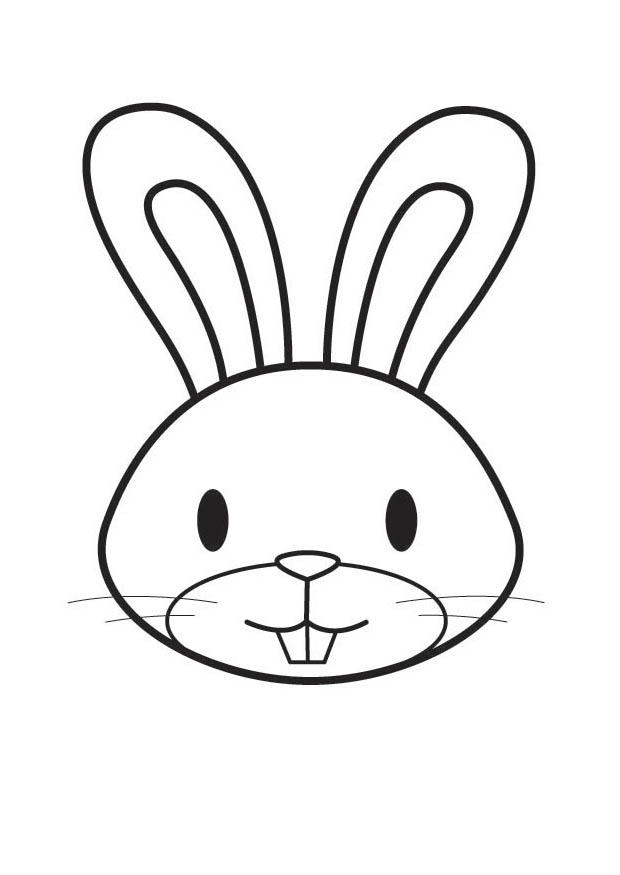 Coloring page rabbit head