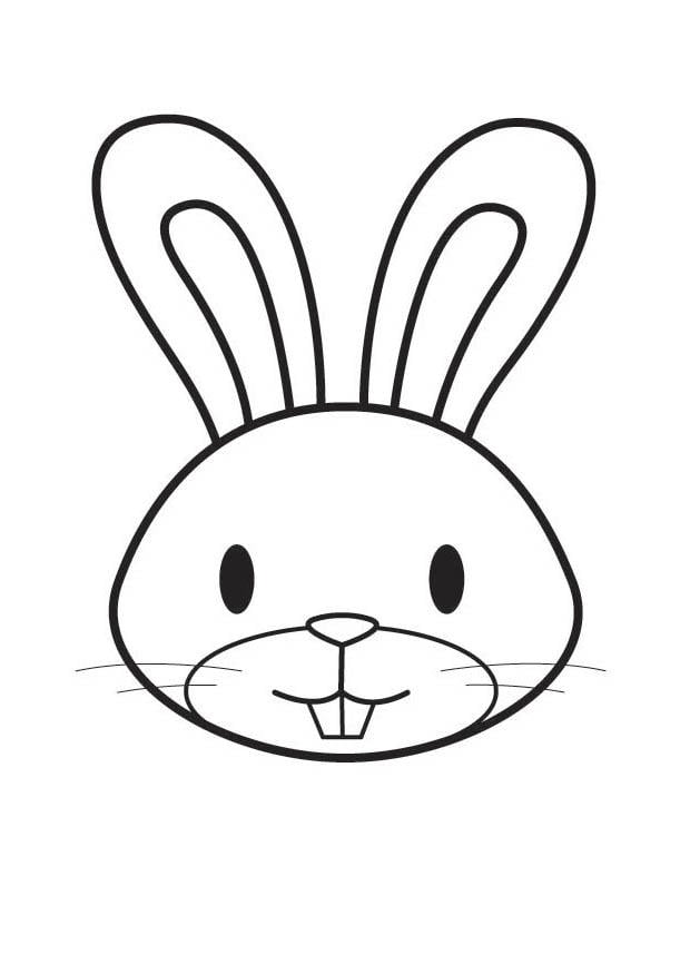 Coloring page rabbit head