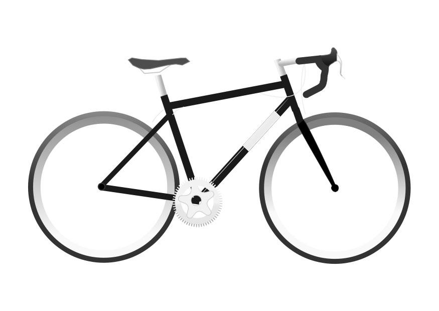 Coloring page racing bicycle