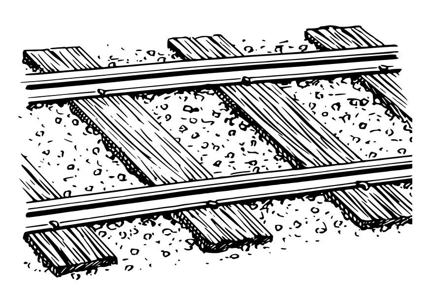 Coloring page railway