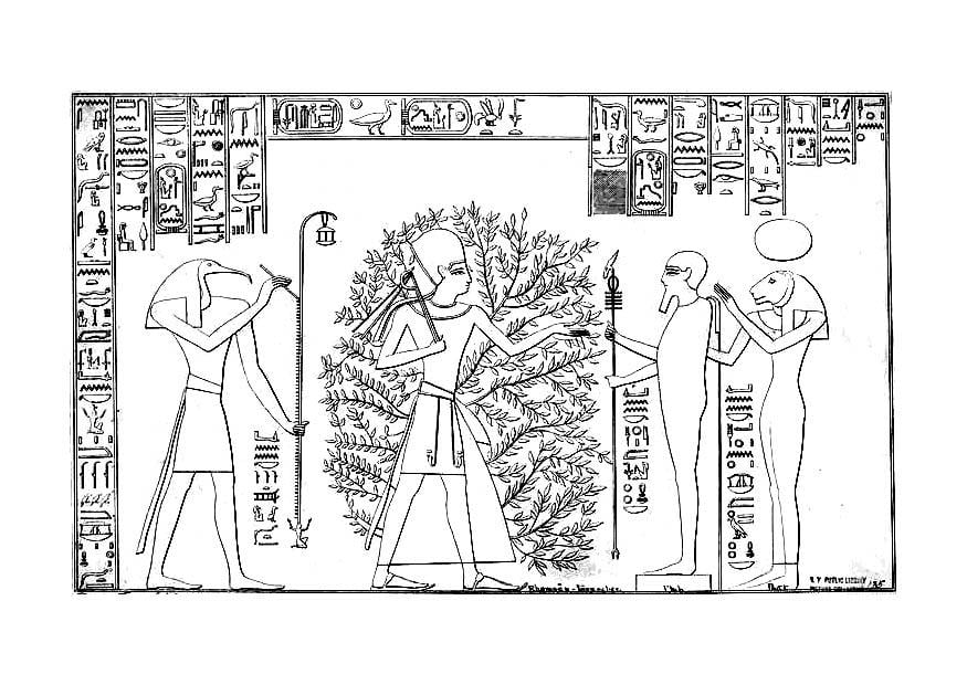 Coloring page ramses and the tree of life