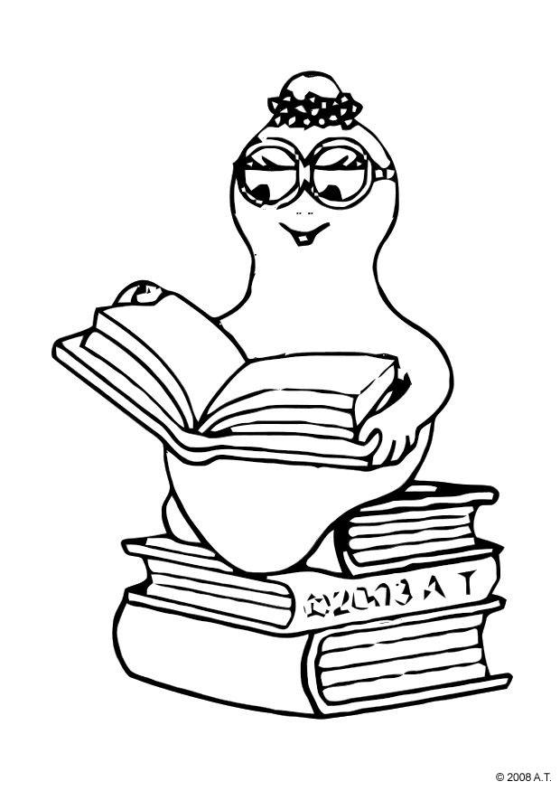 Coloring page reading