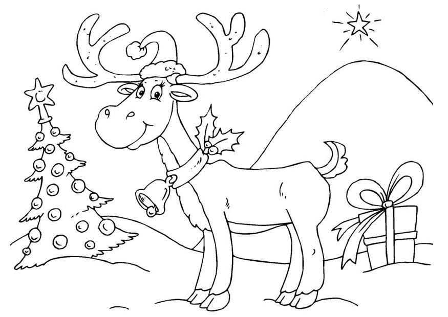 Coloring page reindeer