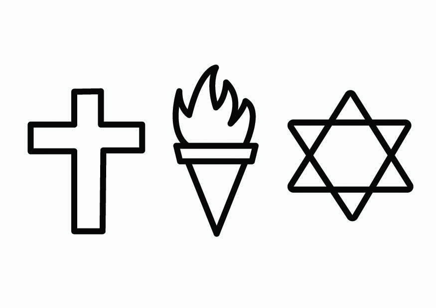 Coloring page religion - ethics