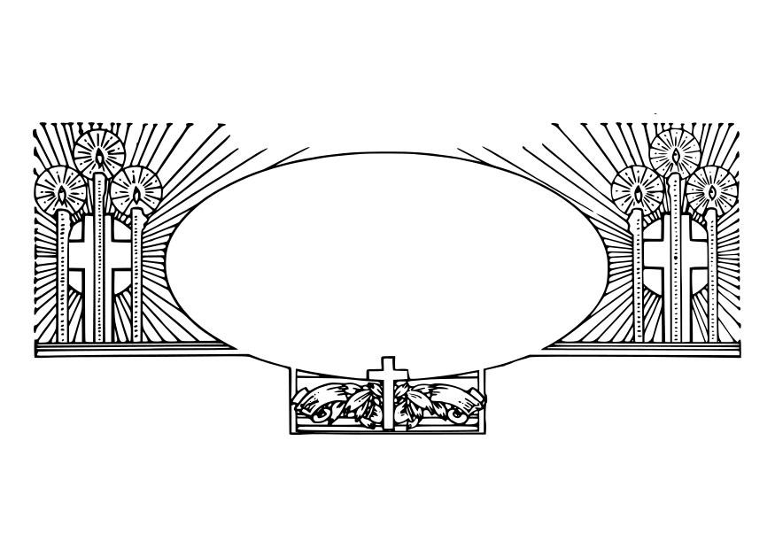 Coloring page religious frame