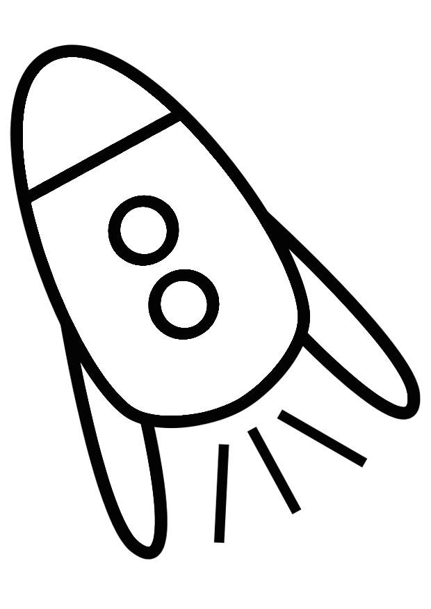 Coloring page rocket