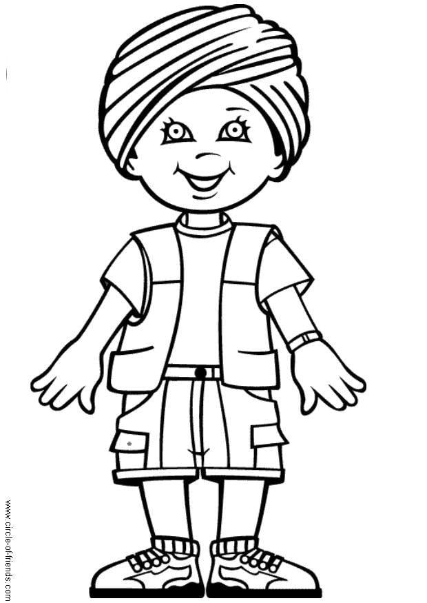 Coloring page rohin from india