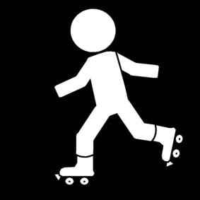 Coloring page rollerskating