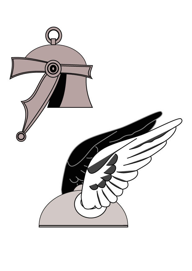 Coloring page roman helmet