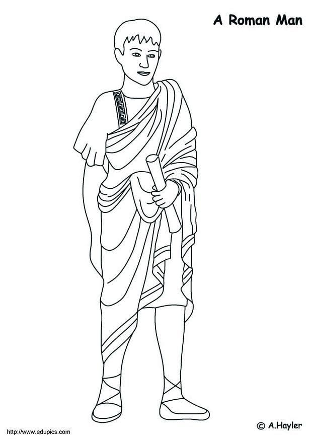 Coloring page roman man