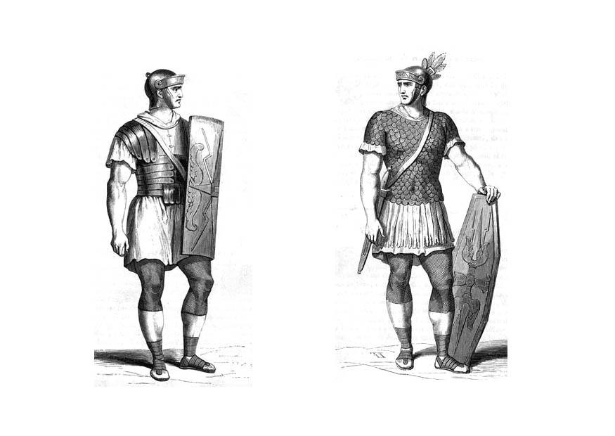 Coloring page roman soldier