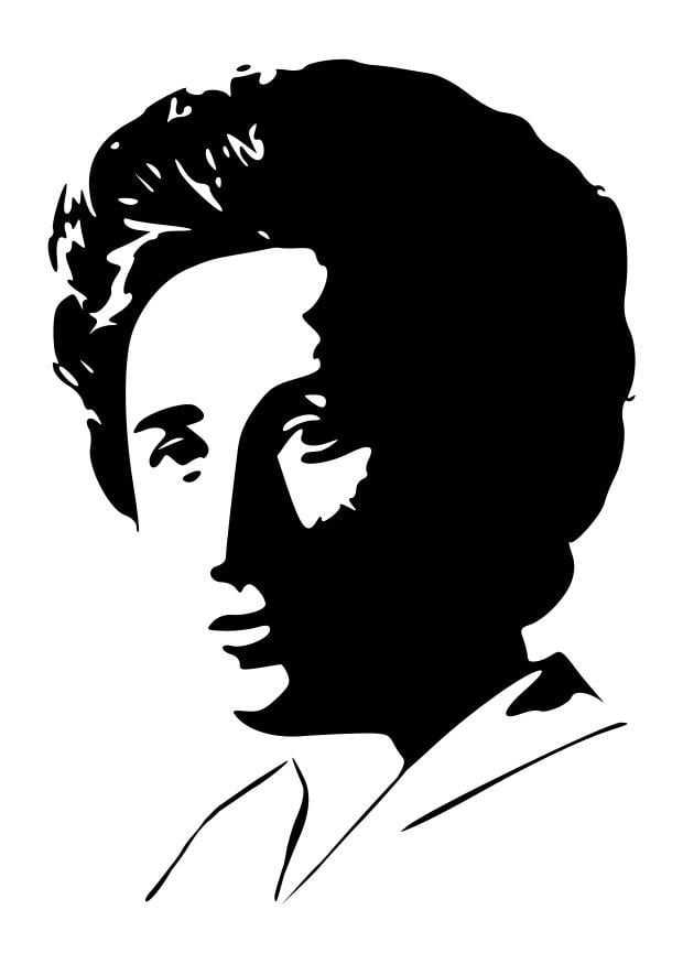 Coloring page rosa luxemburg