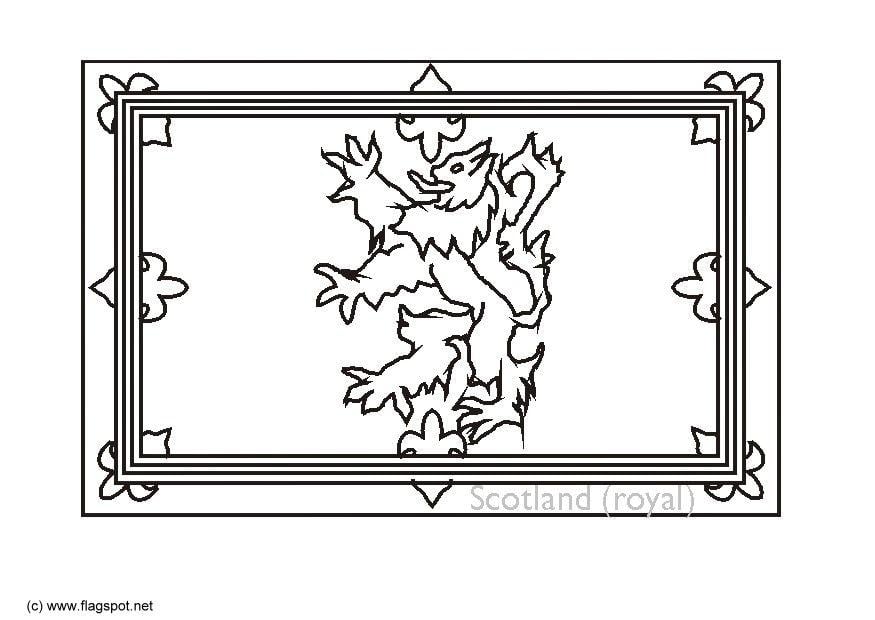 Coloring page royal flag scotland