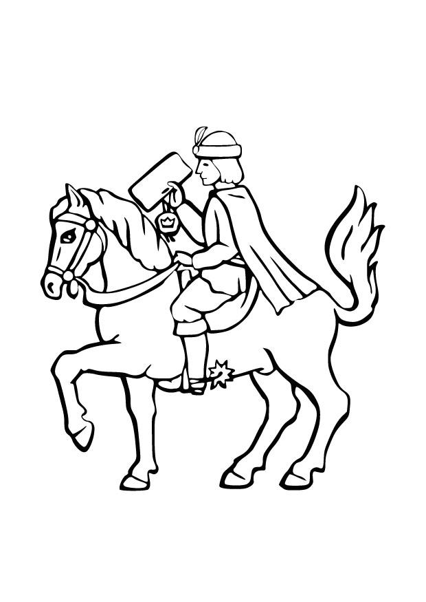 Coloring page royal messenger