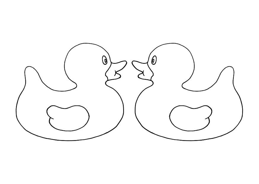 Coloring page rubber ducks