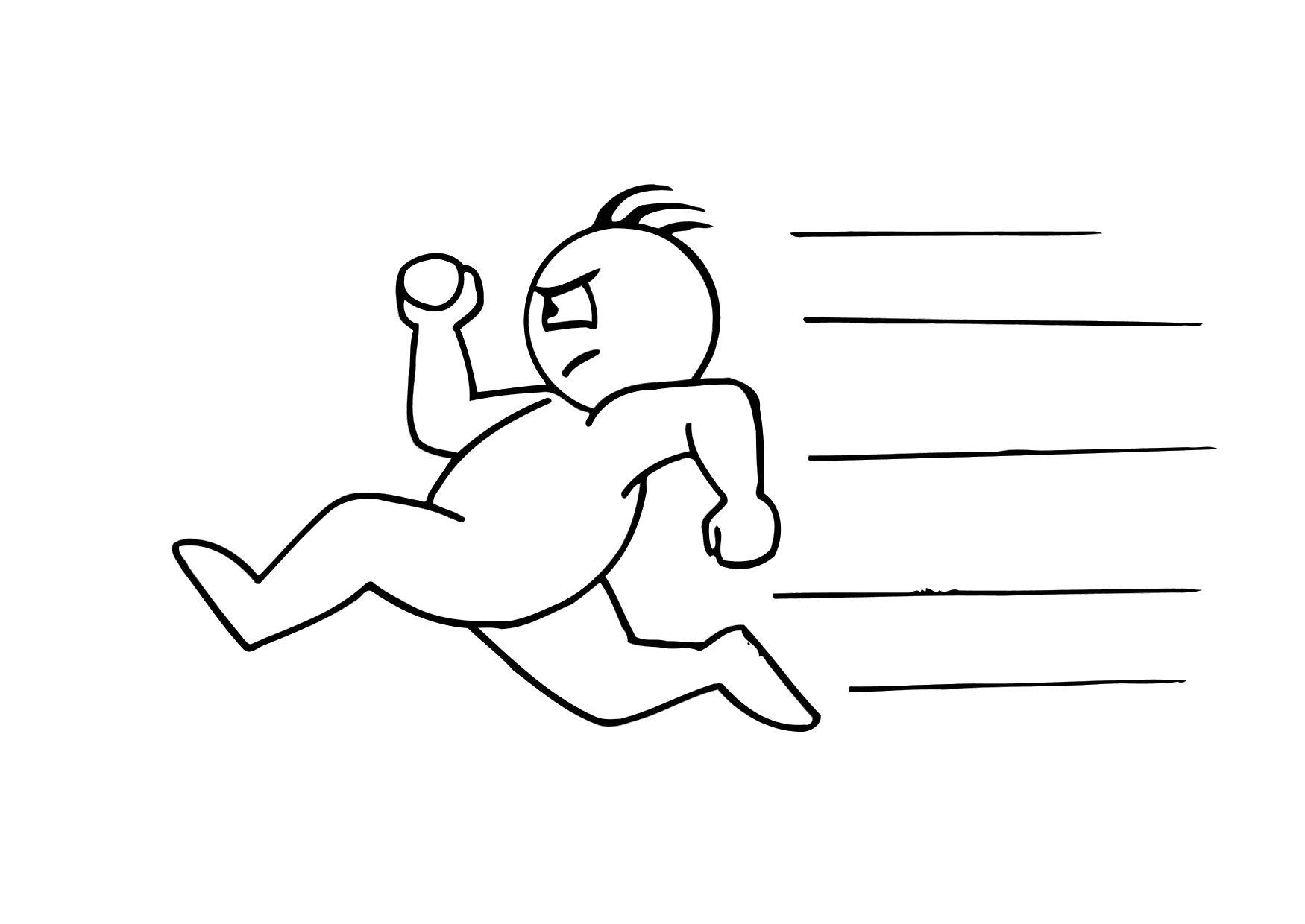 Coloring page running