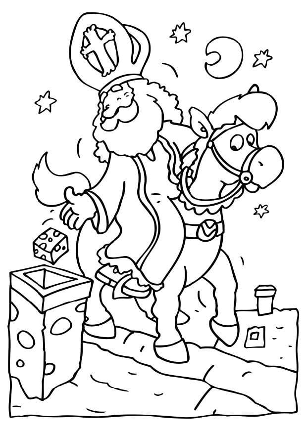 Coloring page saint nicholas