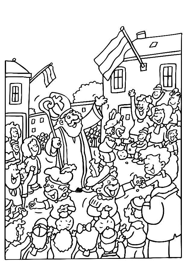 Coloring page saint nicholas