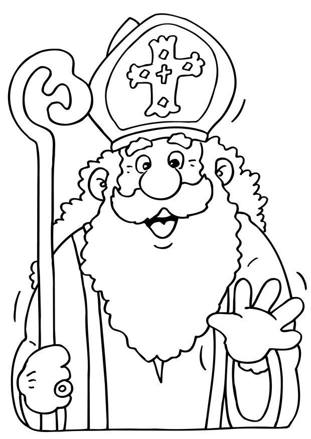 Coloring page saint nicholas