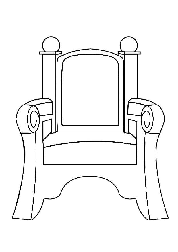 Coloring page saint nicholas throne