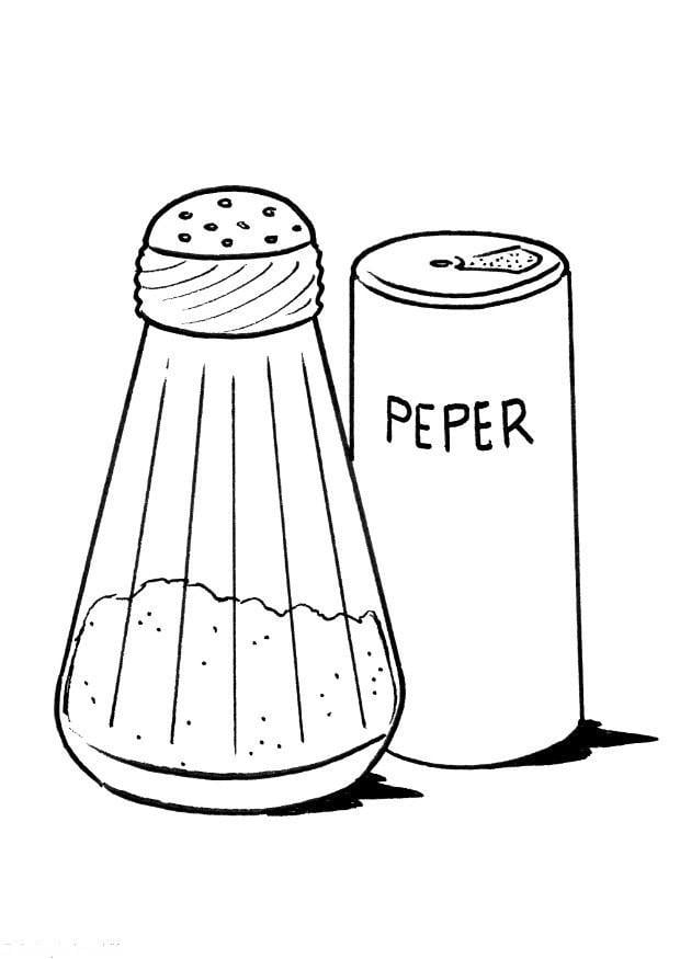 Coloring page salt and pepper