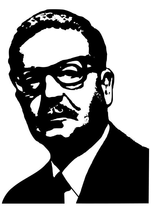 Coloring page salvador allende