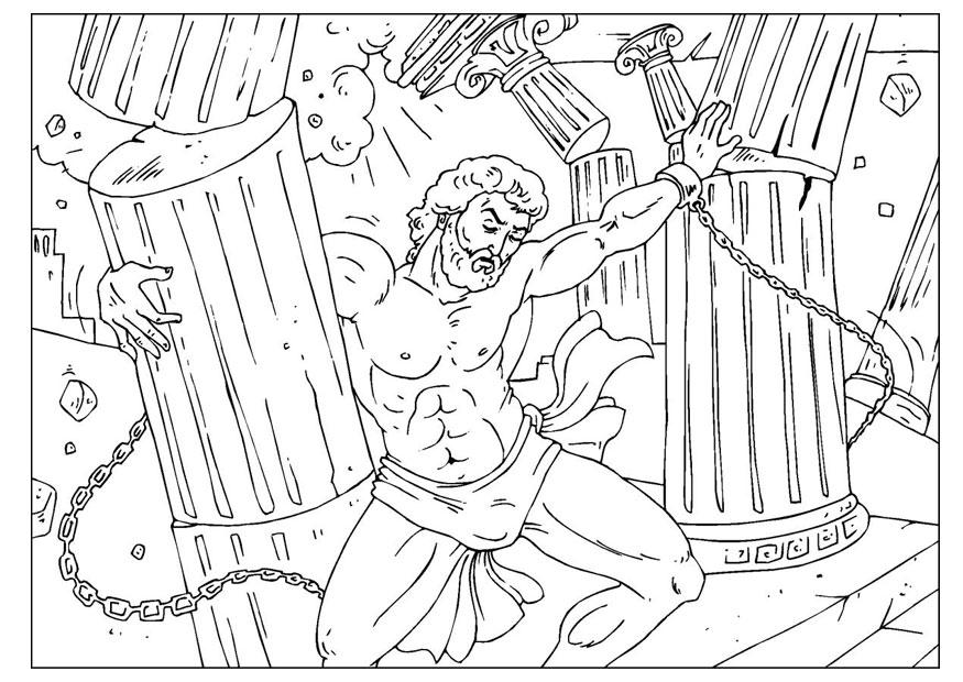 Coloring page samson